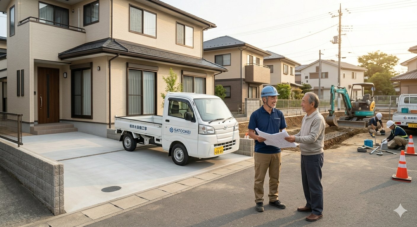 お客様との現場打ち合わせ